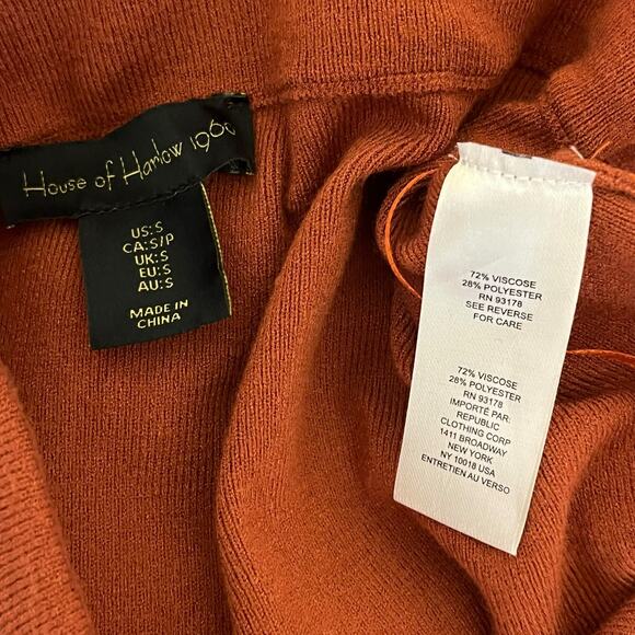 House of Harlow 1960 asymmetrical rust sweater skirt - Picture 6 of 6